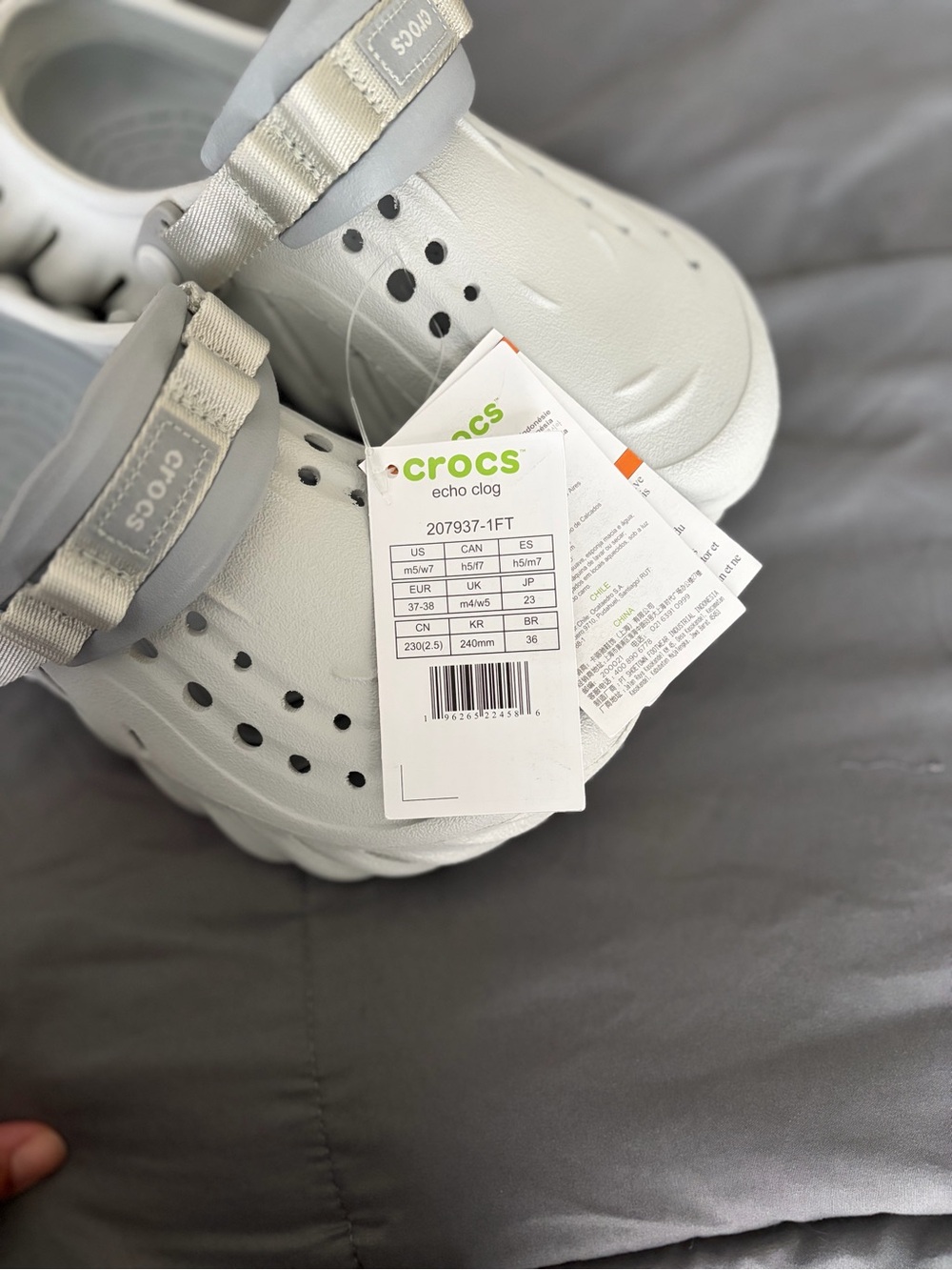 CROCS Echo Clog in Light Gray